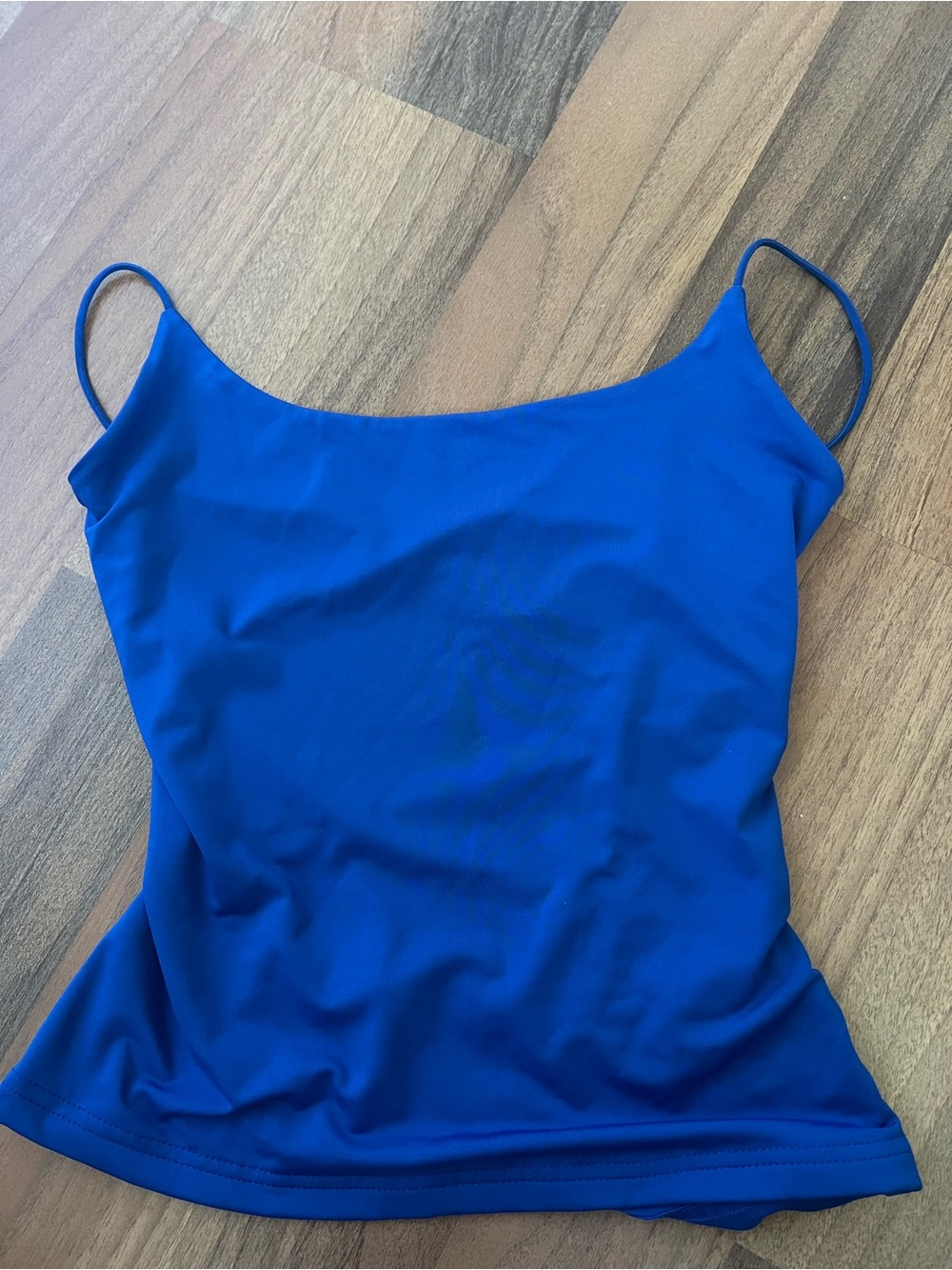 Blue backless cami